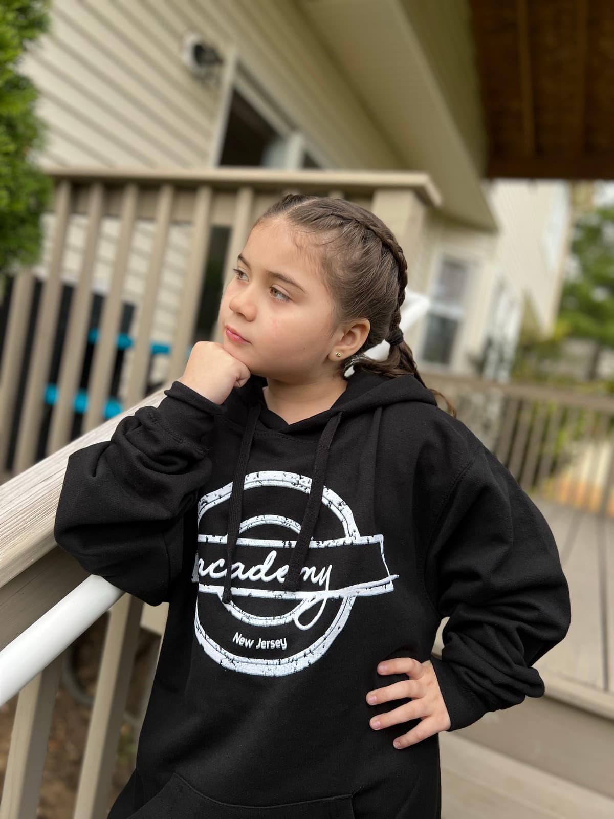 Kids Size — Also children can wear an Academy Hoodie